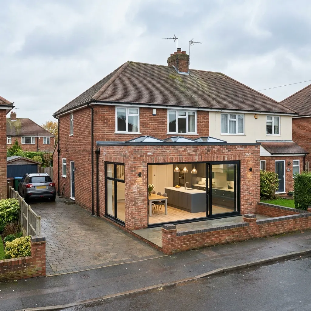 UK house extension with contemporary glazing