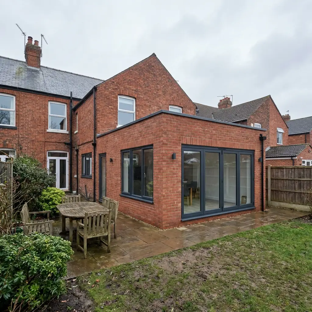 Finished house extension interior