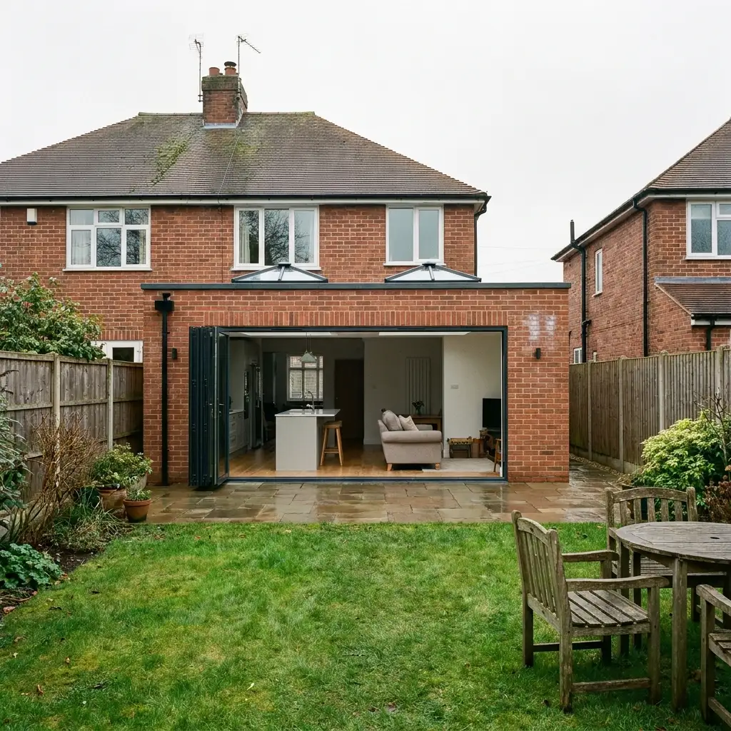 Bi-fold door rear extension in Arnold Nottingham